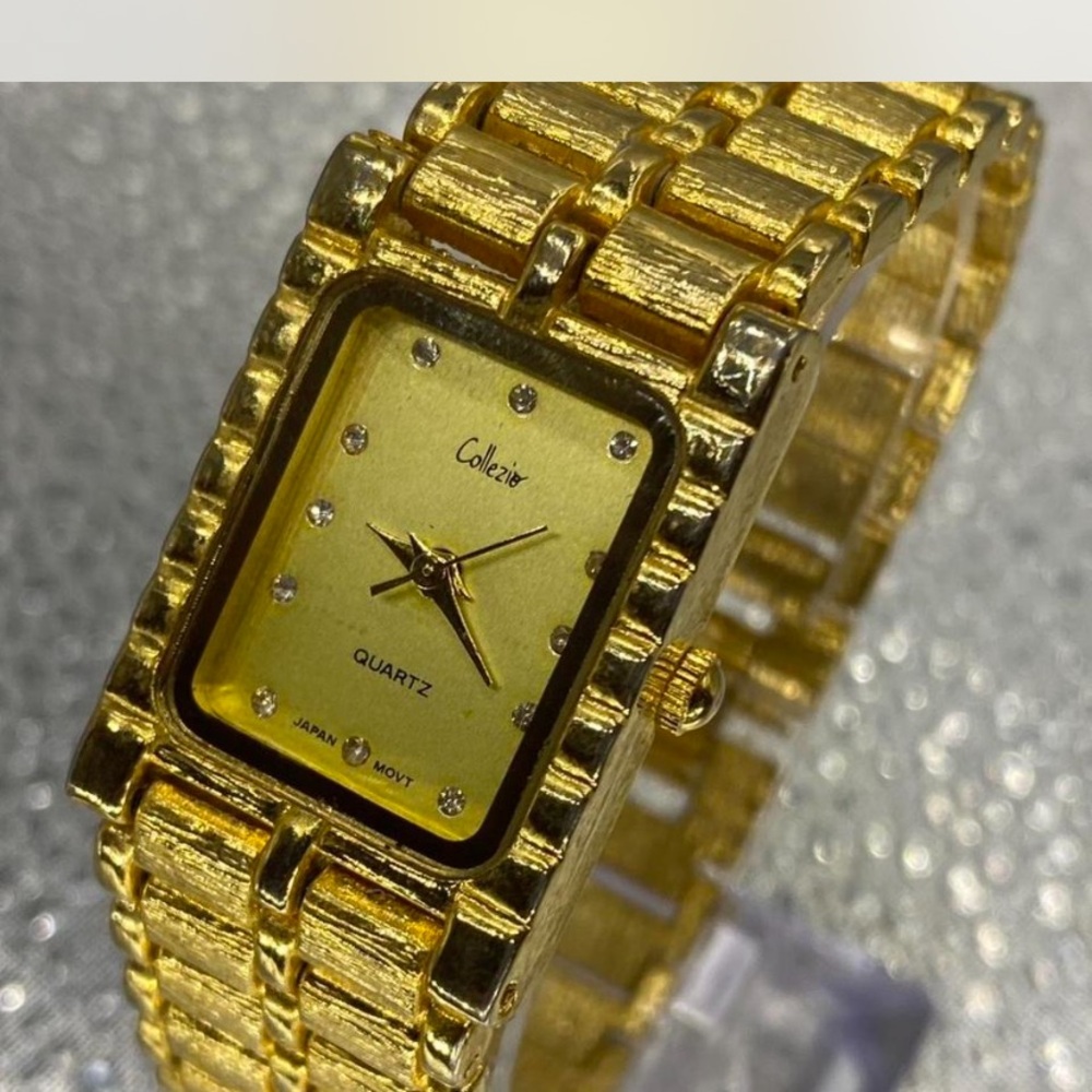 *** Collezio ^^^ Gold Tone Rectangular Bracelet W… - image 2